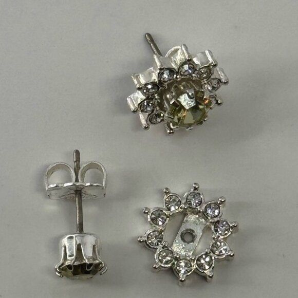 Vtg Avon adaptable sparkly stud earrings - Picture 2 of 9